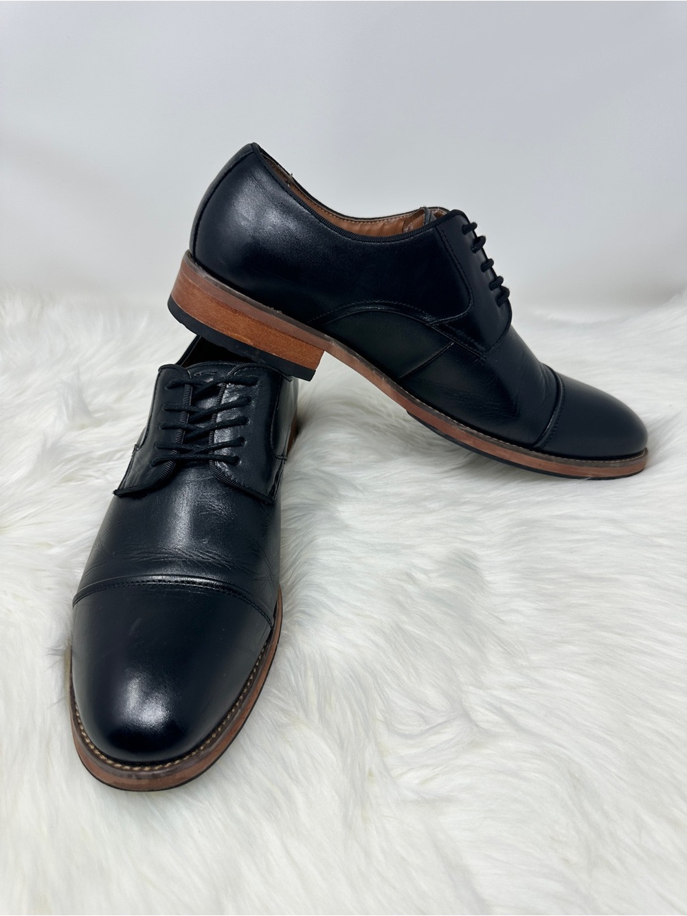 Florsheim Leather Cap-Toe Derby Dress Shoes